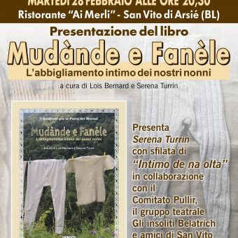 Mudande e Fanele presentazione del libro loc. Ai Merli